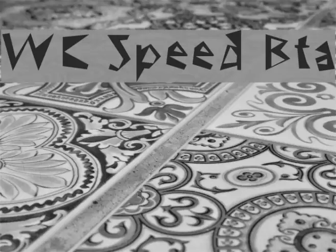 WC Speed Bta Font examples