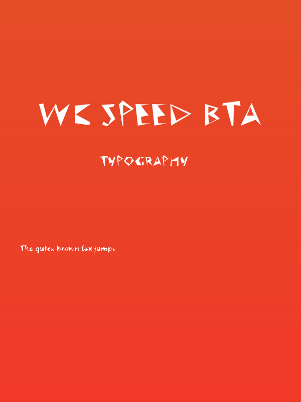 WC Speed Bta Poster