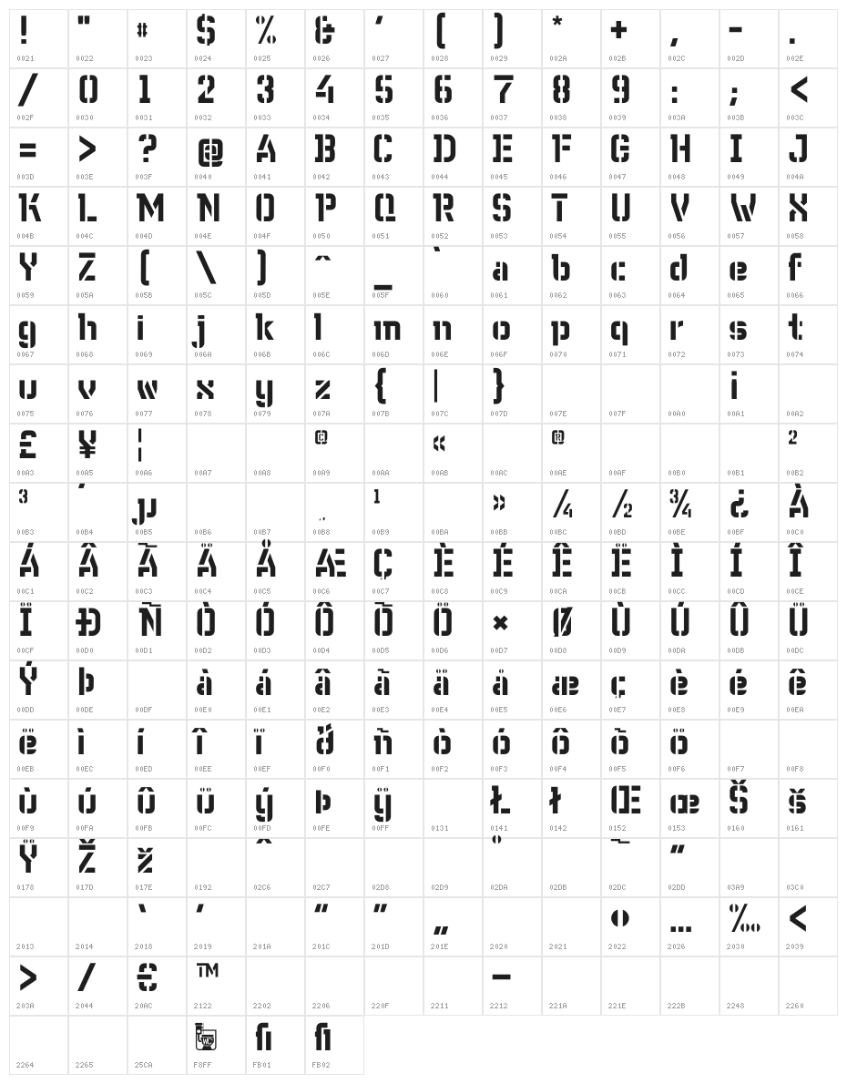 WC Wunderbach Bta  DemiBold Character Map