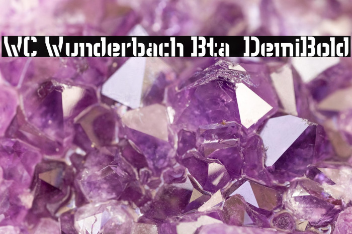 WC Wunderbach Bta  DemiBold Example 2
