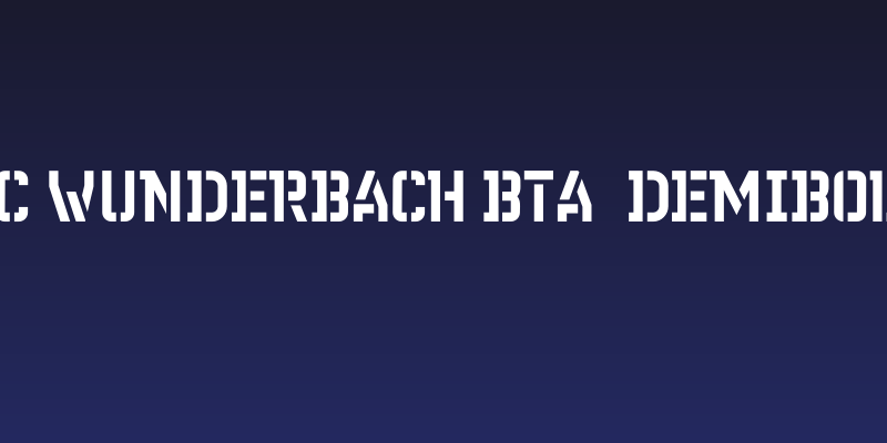 WC Wunderbach Bta  DemiBold Social Header