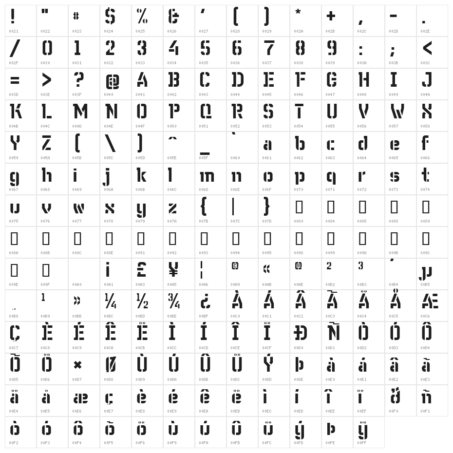 WC Wunderbach Bta DemiBold Character Map