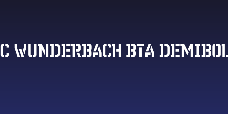 WC Wunderbach Bta DemiBold Social Header