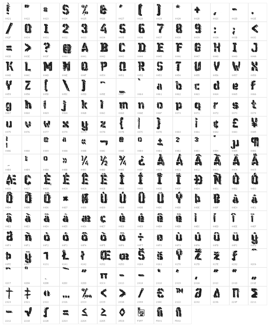 WC Wunderbach Mix Bta DemiBold Character Map