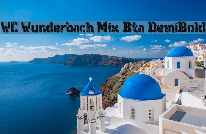 WC Wunderbach Mix Bta DemiBold Font examples