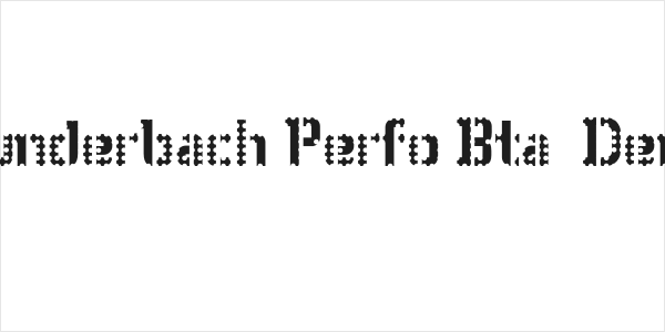 WC Wunderbach Perfo Bta  DemiBold Logo