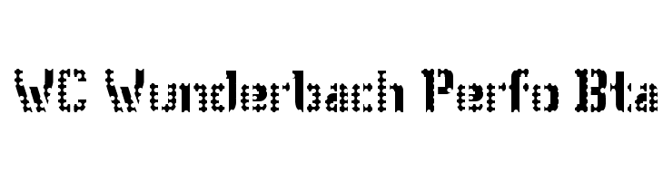 WC Wunderbach Perfo Bta  Frei Schriftart Herunterladen