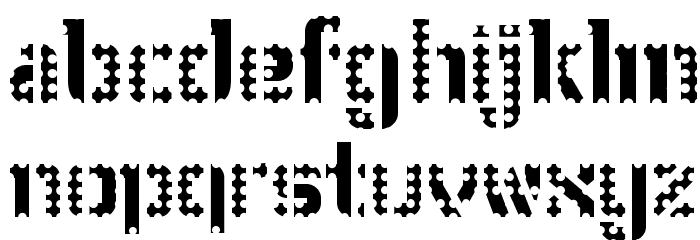 WC Wunderbach Perfo Bta Font LOWERCASE