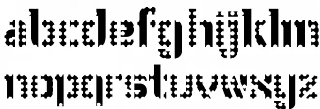 WC Wunderbach Perfo Bta Font LOWERCASE