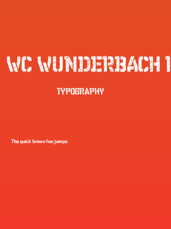 WC Wunderbach Rough Bta Poster
