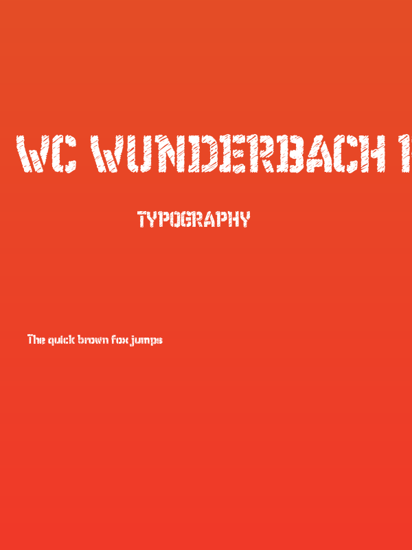 WC Wunderbach Rough Bta Poster