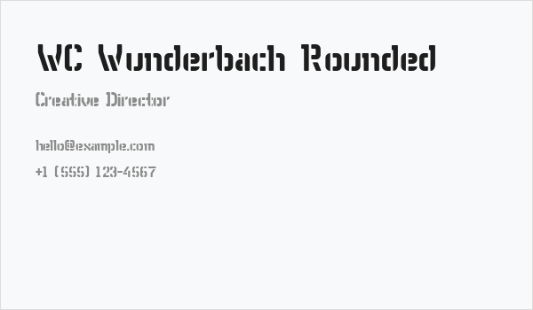 WC Wunderbach Rounded Business Card