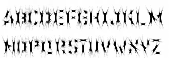 WC Wunderbach Spider Schriftart Groß