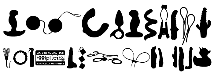 WC XXXplicit Bta Font OTHER CHARS