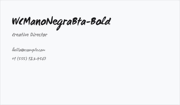 WCManoNegraBta-Bold Business Card