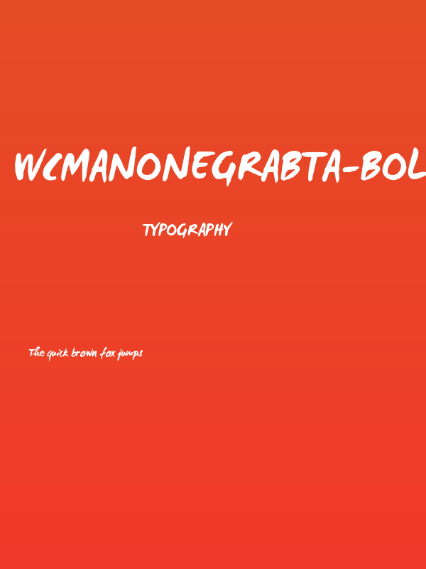 WCManoNegraBta-Bold Poster