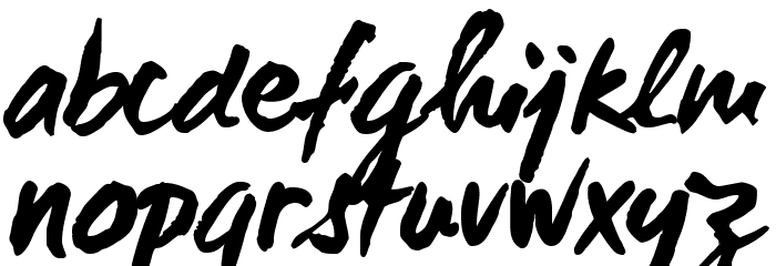WCManoNegraBta-Bold Font LOWERCASE