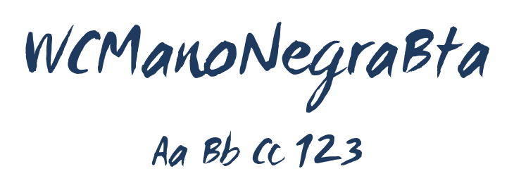 WCManoNegraBta Font Preview