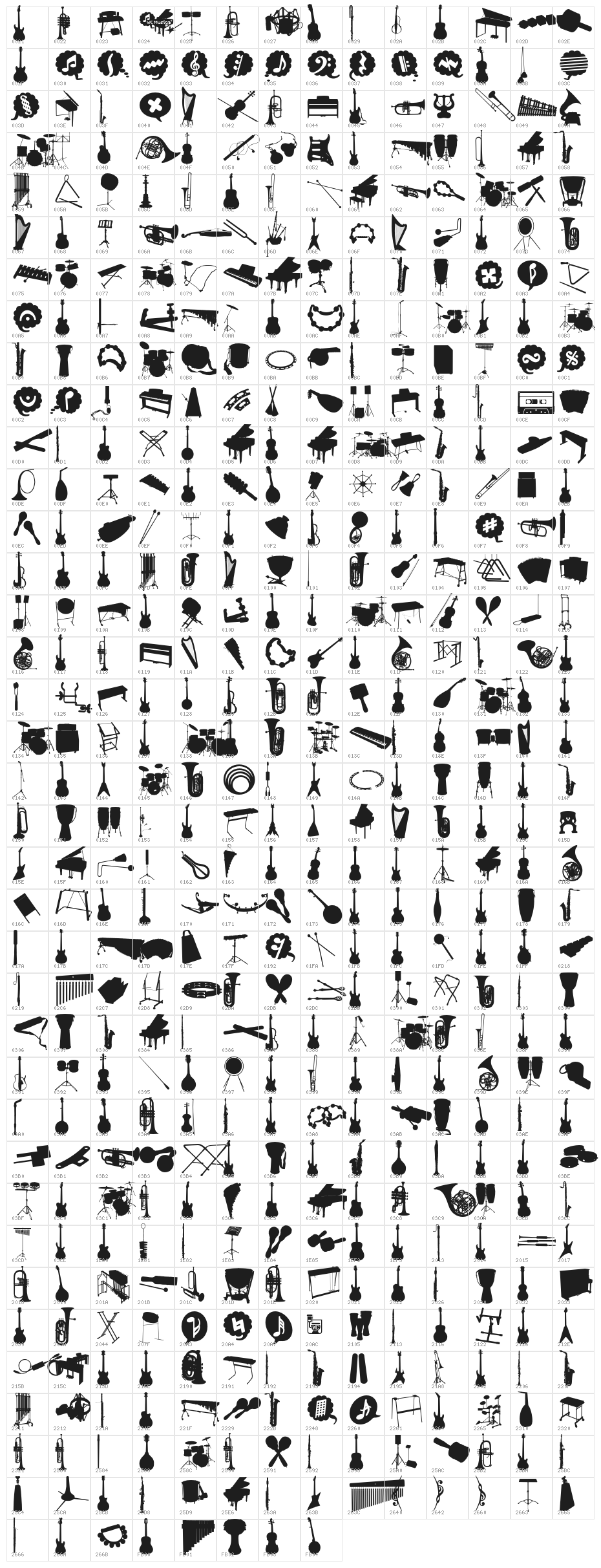 WCMusicaBta Character Map