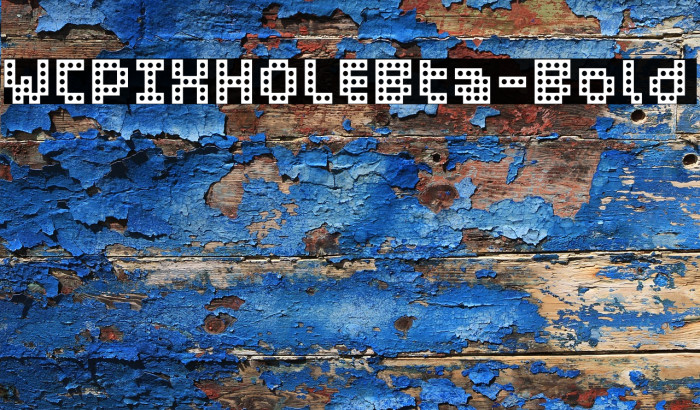 WCPIXHOLEBta-Bold Example 1