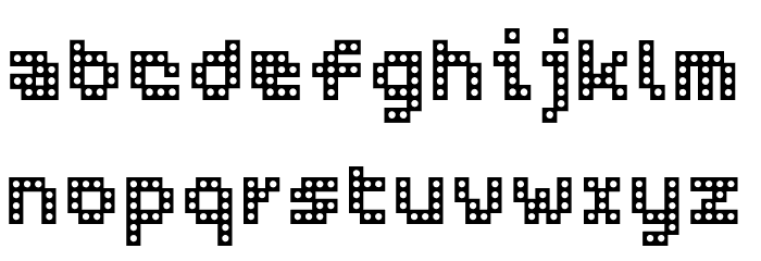 WCPIXHOLEBta-Bold Font LOWERCASE