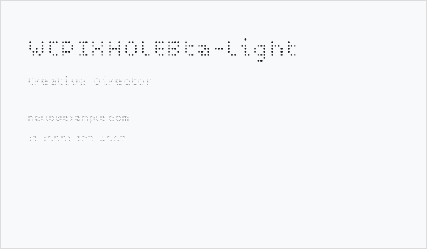 WCPIXHOLEBta-Light Business Card