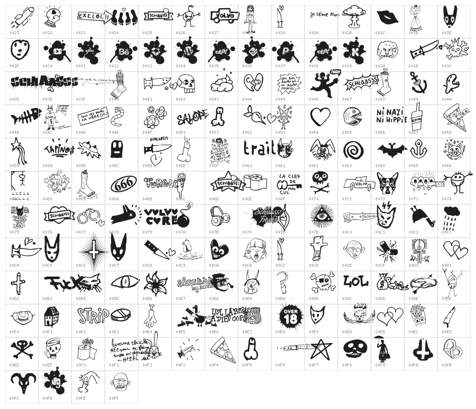 WCSlaasssch Character Map