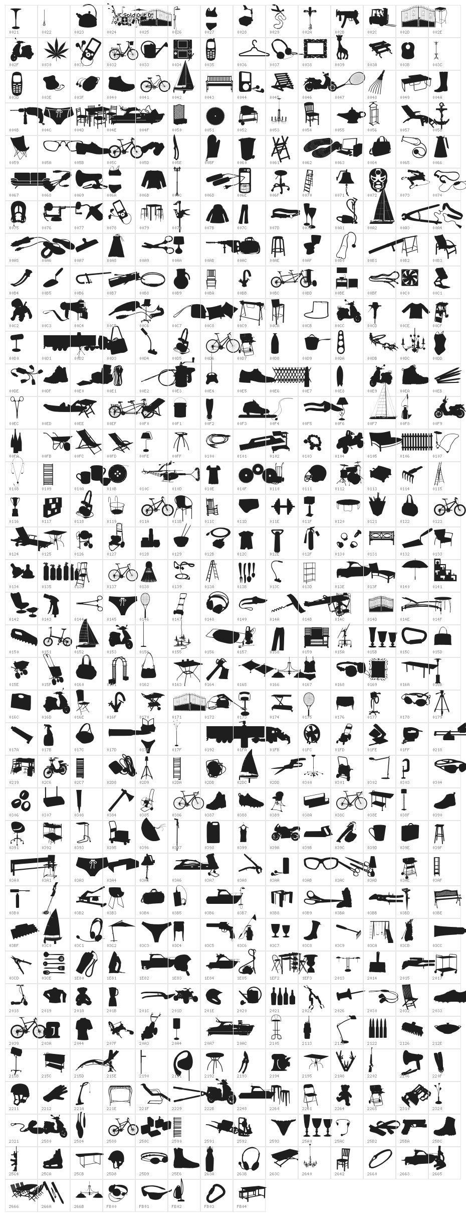WCSoldOutDBta Character Map