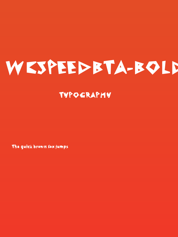 WCSpeedBta-Bold Poster
