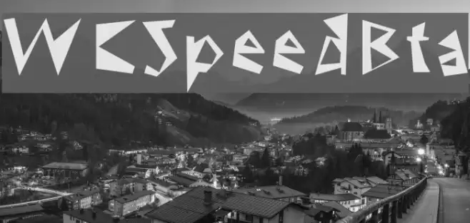 WCSpeedBta Font examples