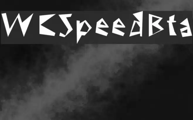 WCSpeedBta Font examples