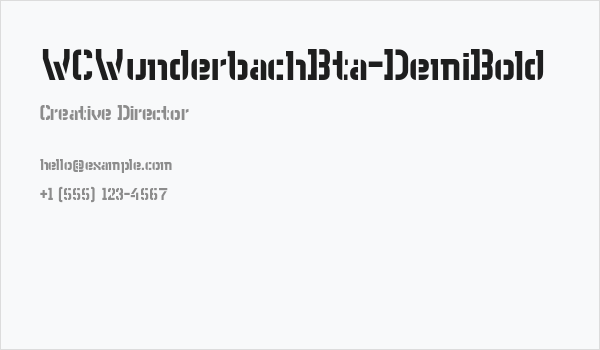 WCWunderbachBta-DemiBold Business Card