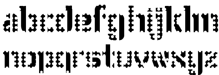 WCWunderbachPerfoBta Font LOWERCASE