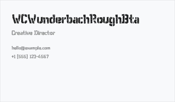 WCWunderbachRoughBta Business Card