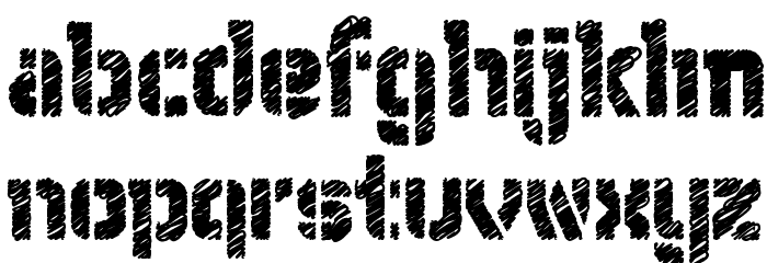 WCWunderbachRoughBta Font LOWERCASE
