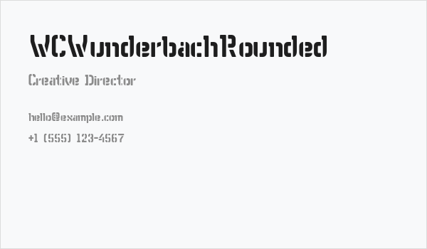 WCWunderbachRounded Business Card
