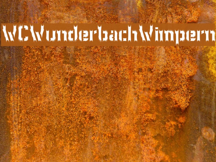 WCWunderbachWimpern Font examples