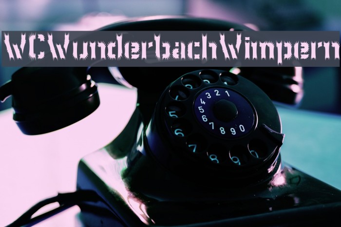 WCWunderbachWimpern Font examples