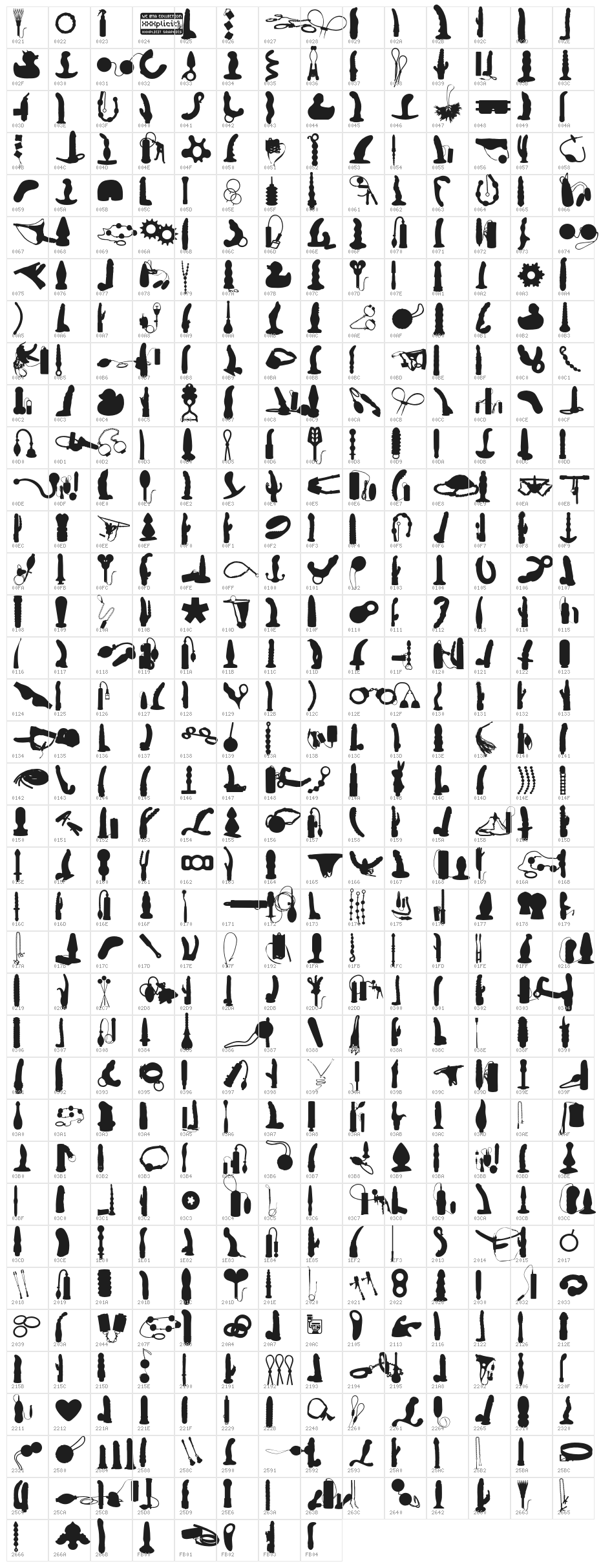 WCXXXplicitBta Character Map