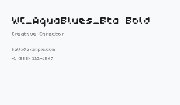 WC_AquaBlues_Bta Bold Business Card