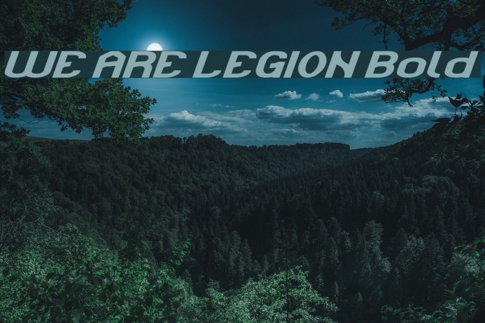 WE ARE LEGION Bold Font examples