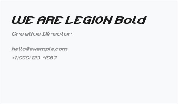 WE ARE LEGION Bold Business Card
