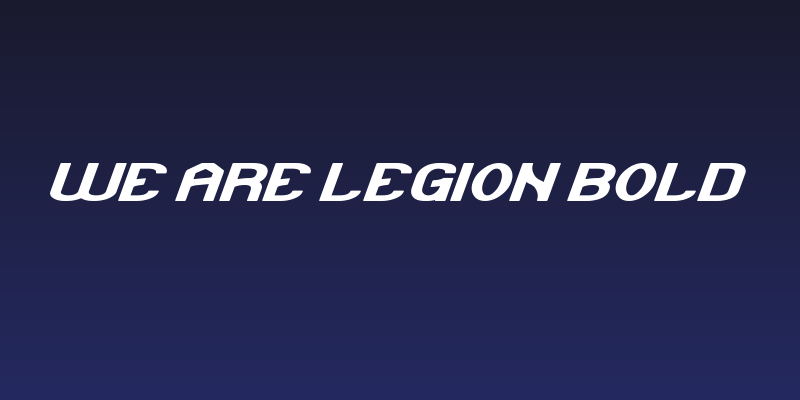WE ARE LEGION Bold Social Header