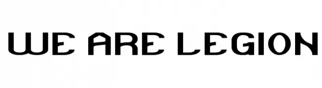 WE ARE LEGION  Frei Schriftart Herunterladen
