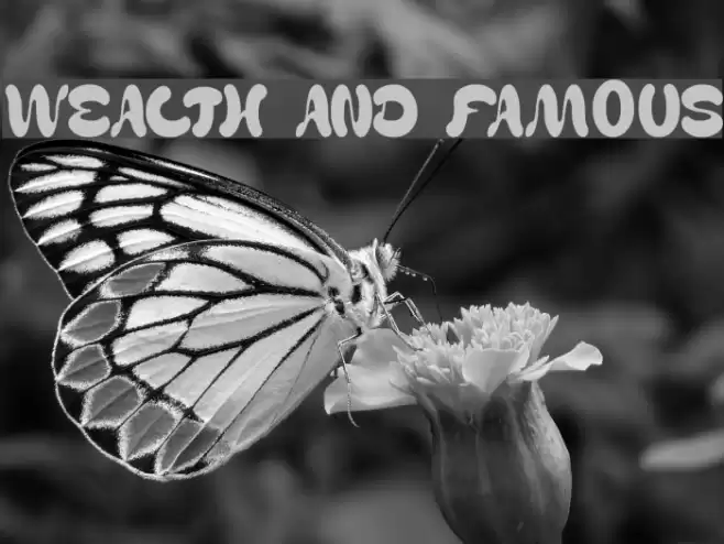 WEALTH AND FAMOUS Font examples