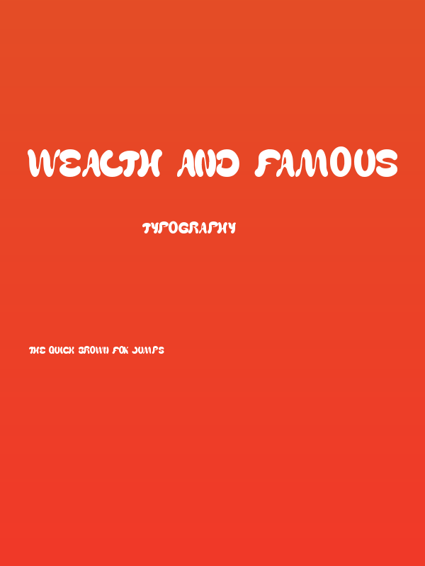 WEALTH AND FAMOUS Poster