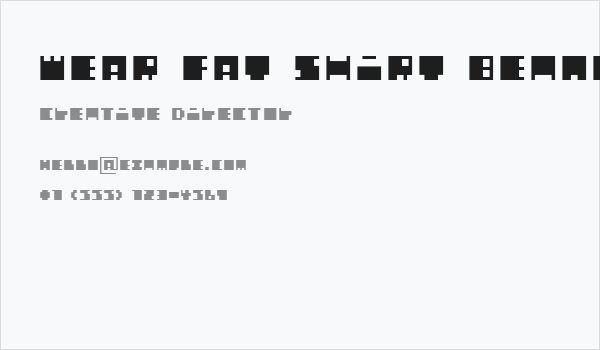 WEAR FAT SHIRT Beanpole Business Card