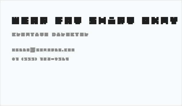 WEAR FAT SHIRT Okay Business Card