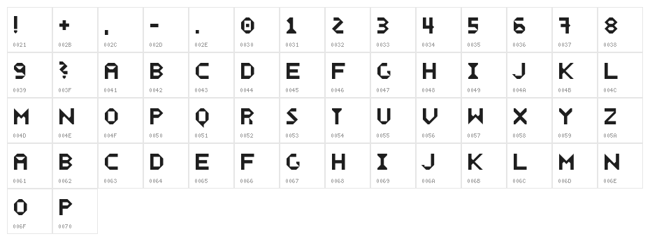 WECKER Regular Character Map