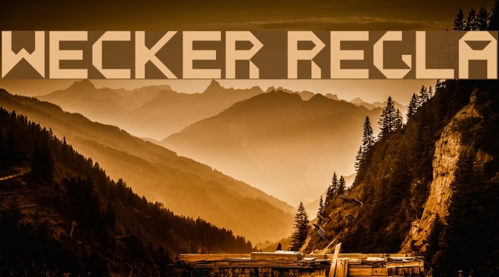WECKER Regular Font examples